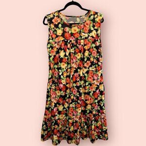 Black Floral Maxi Dress